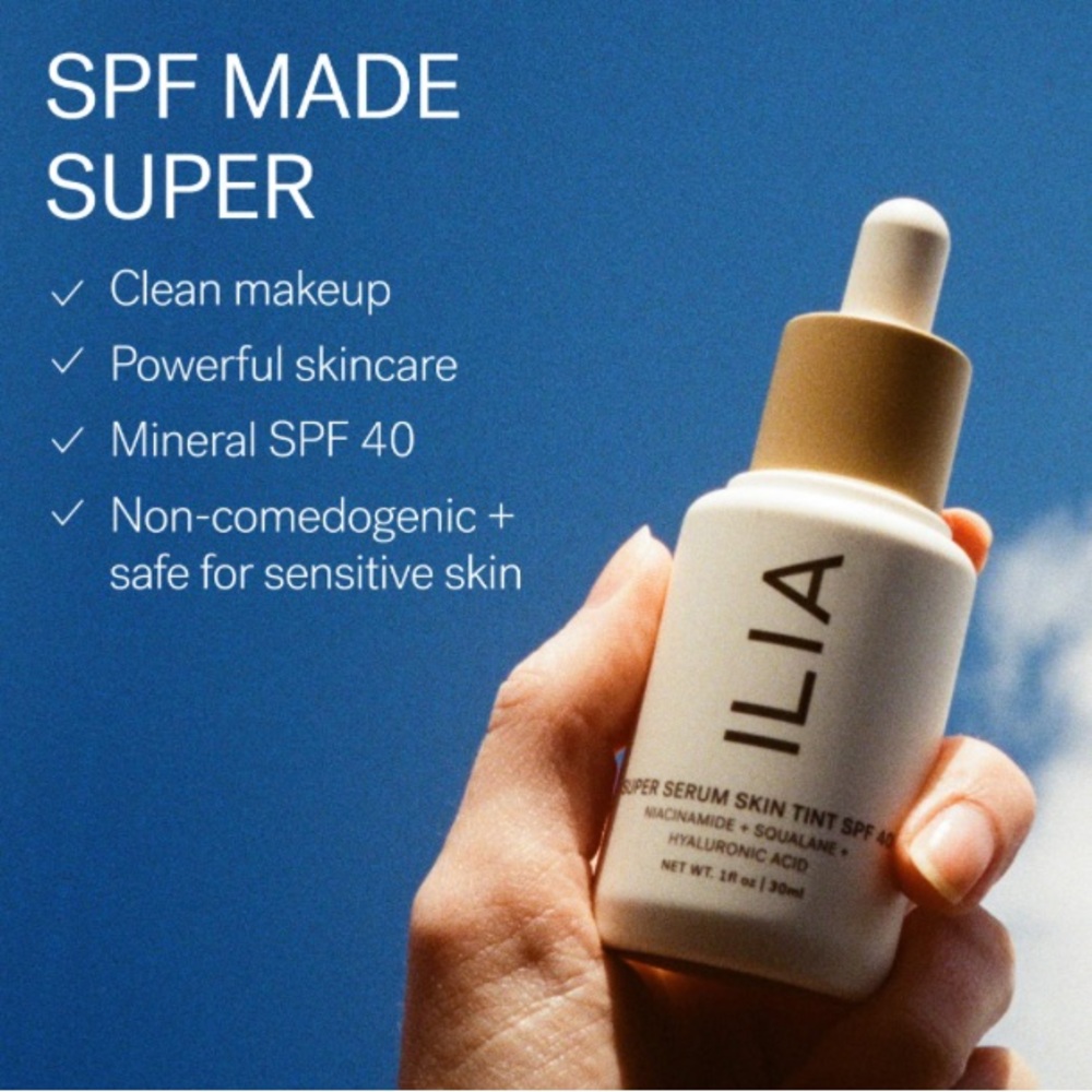 ILIA Super Serum Skin Tint SPF 40 Skincare Foundation - ST12.5 RAMLA BAY - Picture 4 of 9